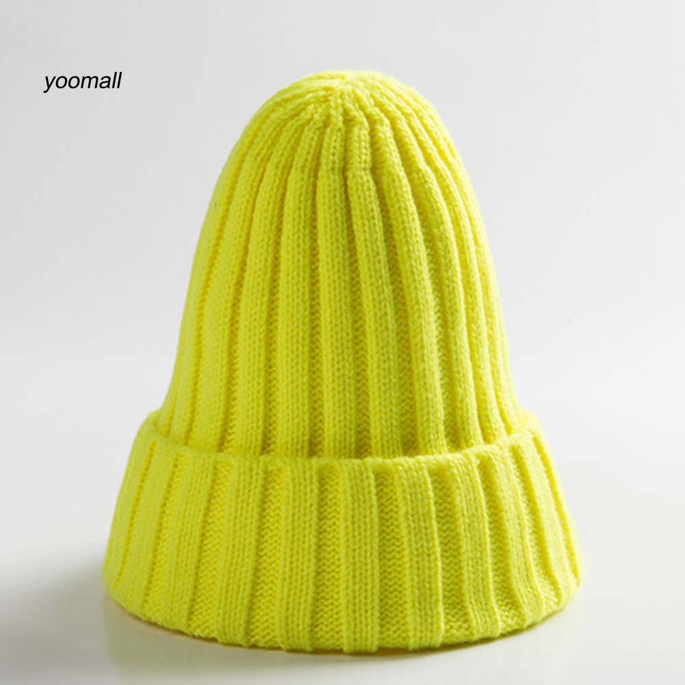 Mũ Beanie Dệt Kim Màu Trơn Mềm Mại Phong Cách Hiphop