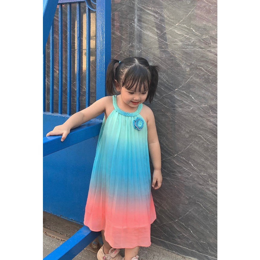 Váy cầu vồng cho bé gái siêu xinh cho bé 10-35kg Cỏ Fashion