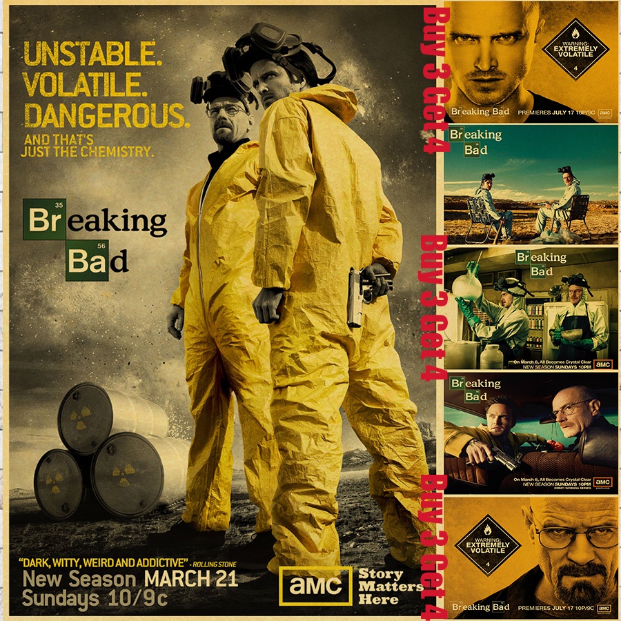 Poster Phim breaking bad Treo Tường Trang Trí Chất Lượng Cao