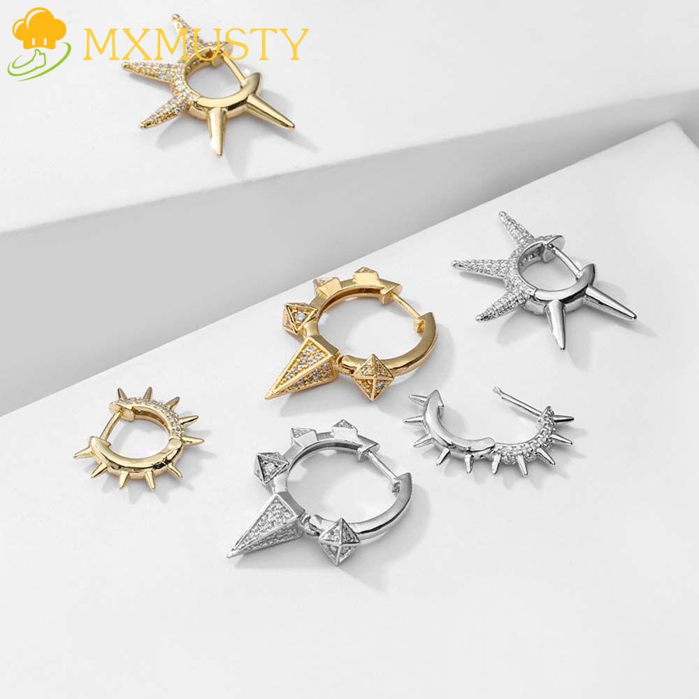 Bông Tai Dạng Xỏ Hình Nón Đơn Giản Phong Cách Hip Hop Cho Nam Và Nữ