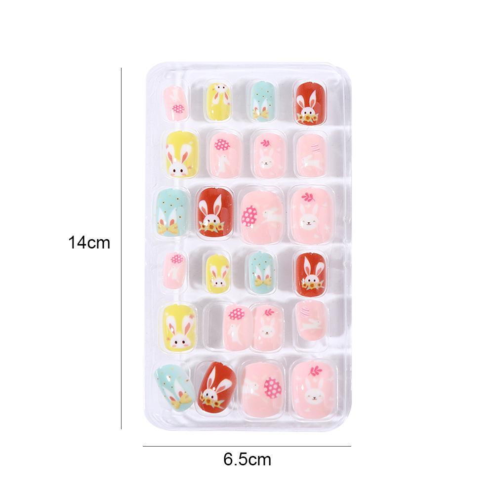 MOCHO Bộ 24 Móng Tay Giả Che Phủ Toàn Diện DIY Dành Cho Trẻ Em