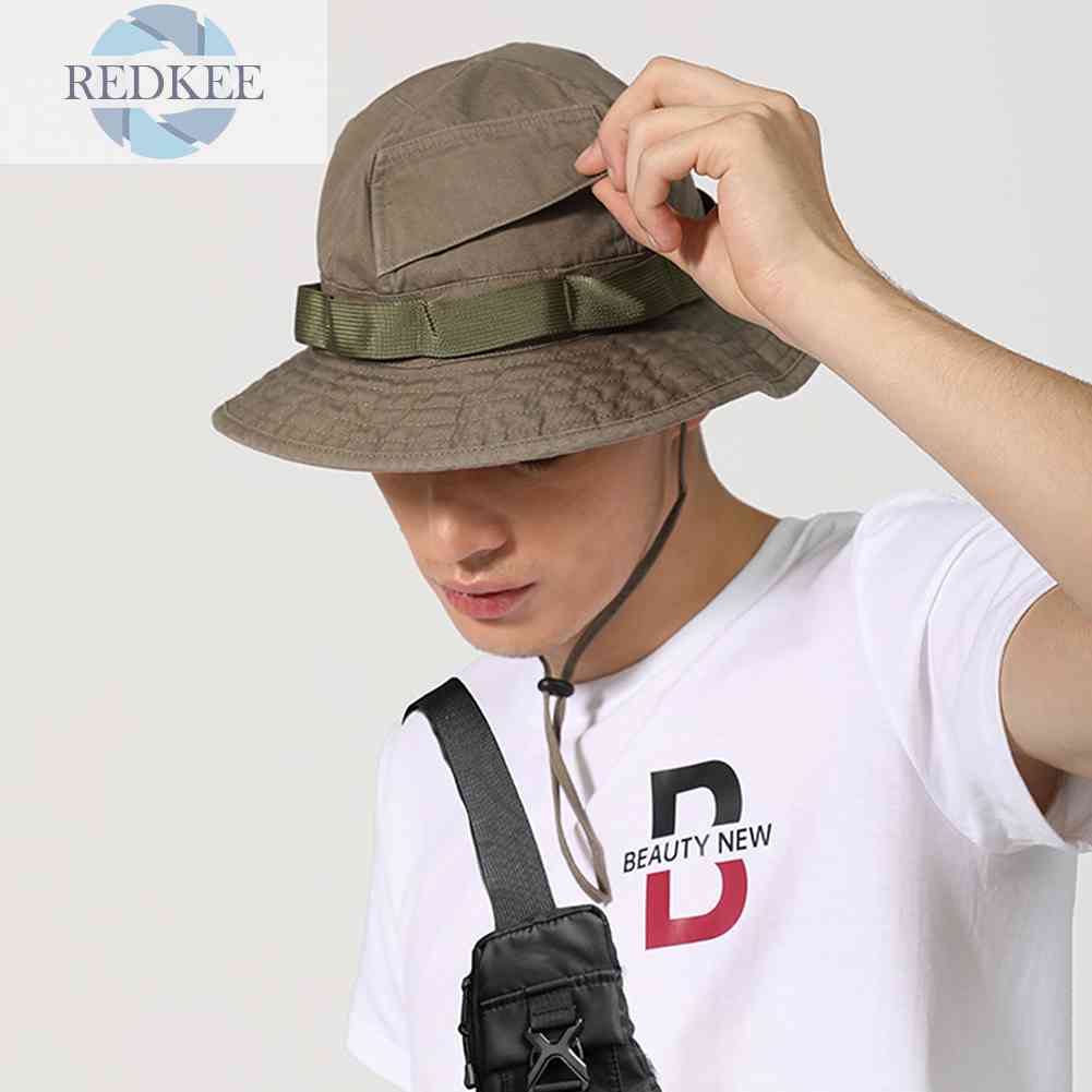 Nón Tai Bèo Chống Tia UV Bằng Vải Cotton Thoáng Khí Gấp Gọn Được Dành Cho Nam