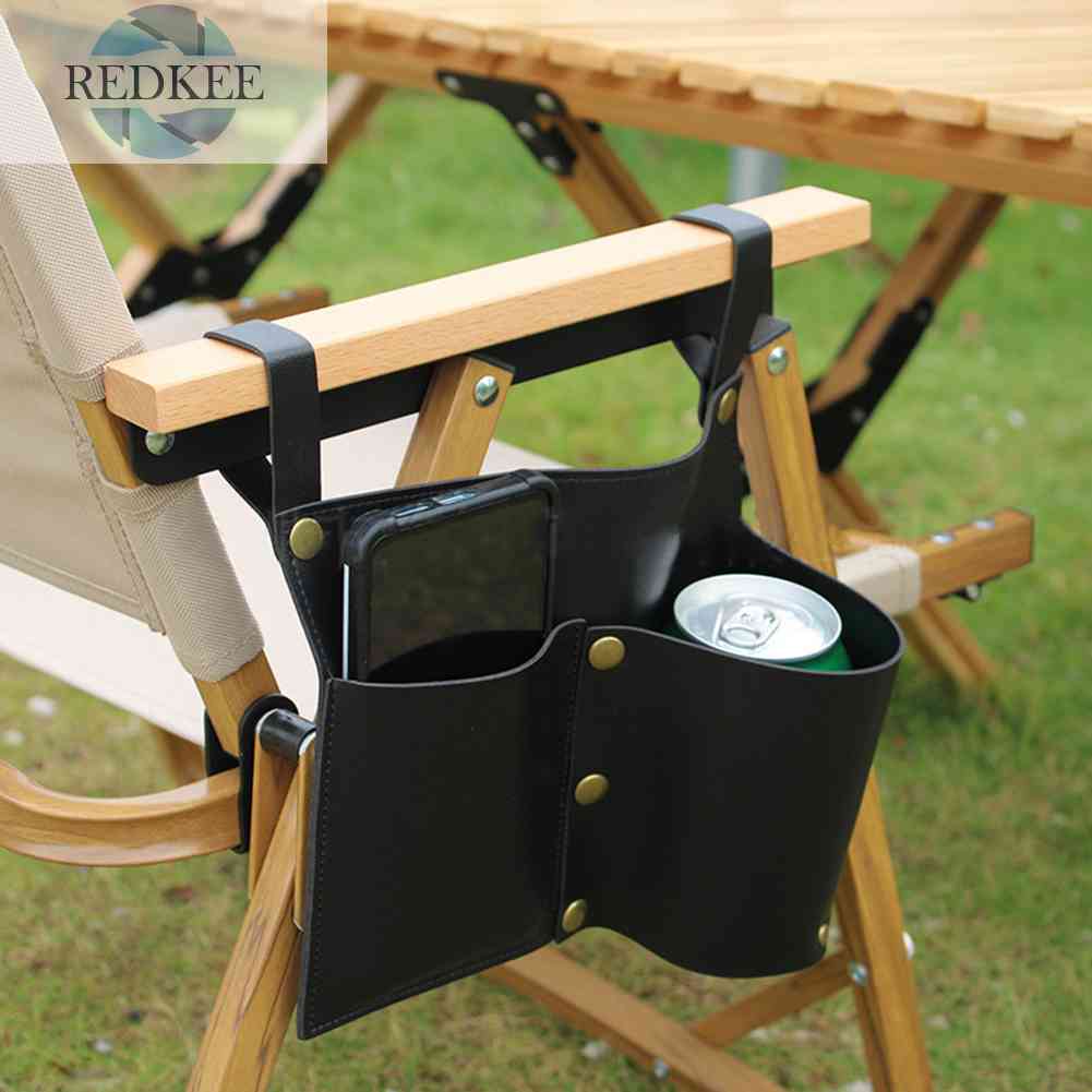 Túi Da PU Đựng Điện Thoại Gắn Tay Vịn Ghế Ngồi Câu Cá / Cắm Trại Tiện Lợi