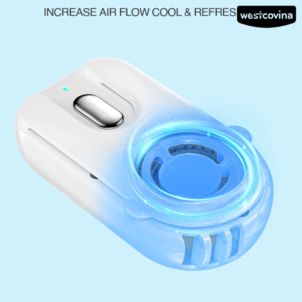 W🅢Quạt 300mAh Có Kẹp Rảnh Tay Không Cánh Giảm Tiếng Ồn Sạc Lại Được Tiện Dụng