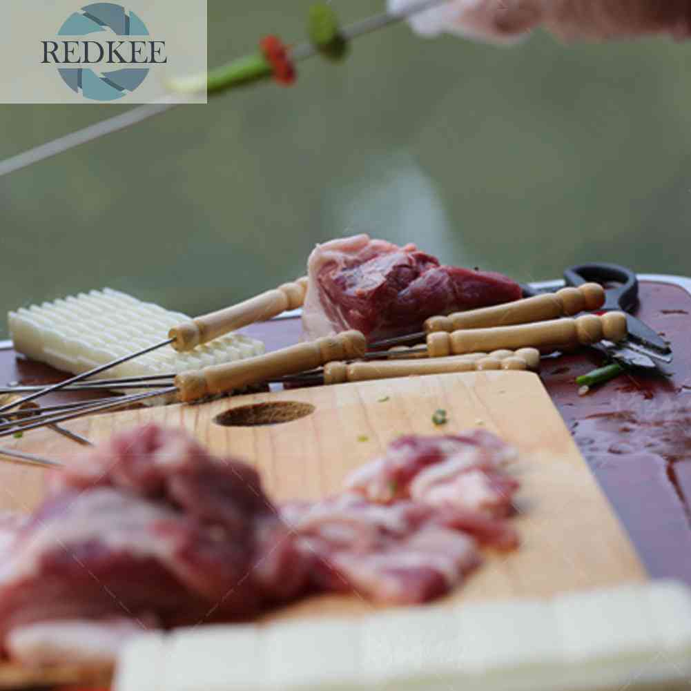 Bộ 10 Cây Xiên Nướng Bbq Bằng Thép Không Gỉ