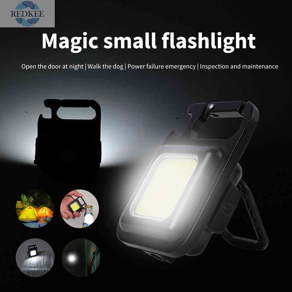 Bộ 2 Đèn Pin Mini COB Dạng Móc Khóa