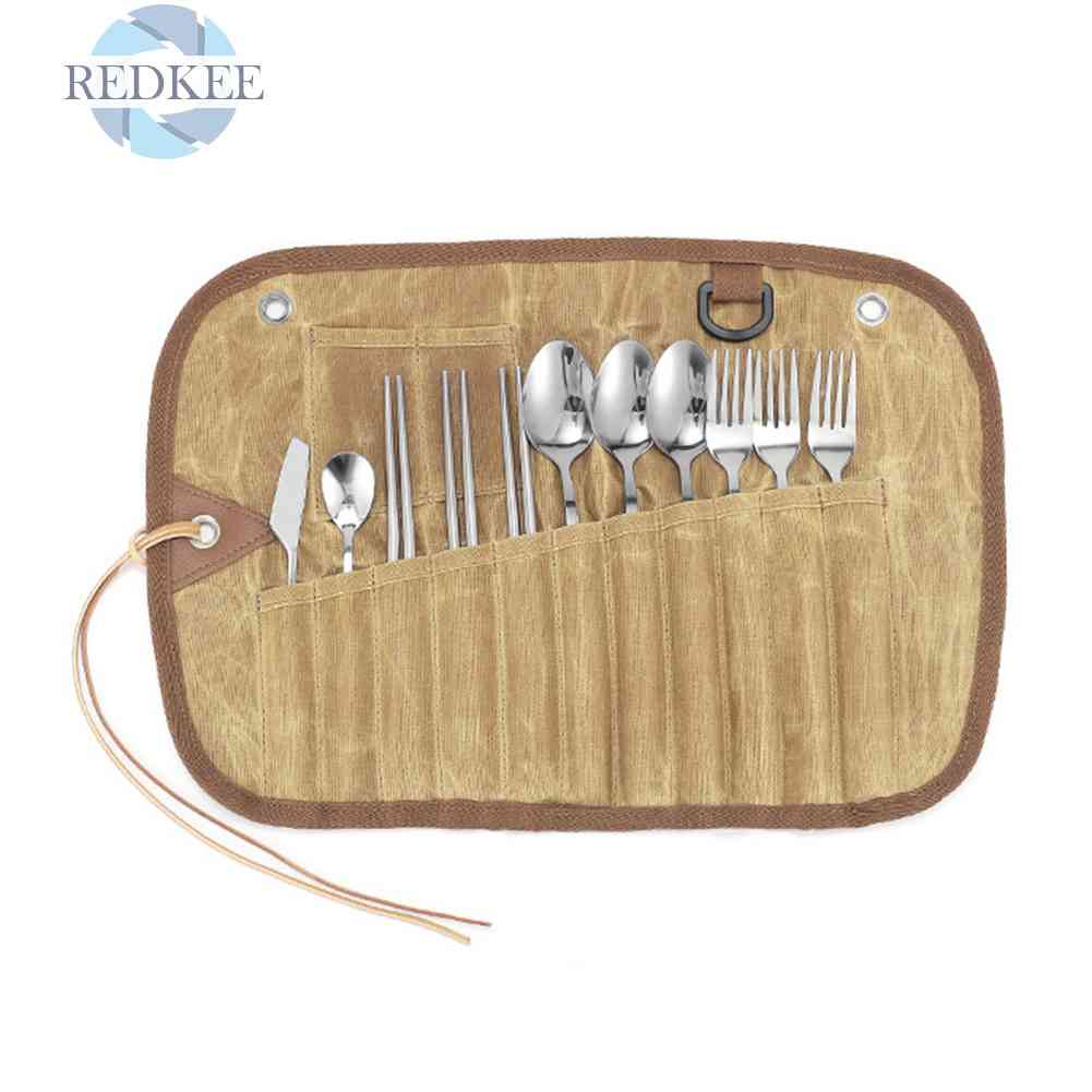 Bộ 12 Dụng Cụ Nấu Ăn Bằng Thép Không Gỉ Kèm Giá Đỡ Cuộn Tròn Tiện