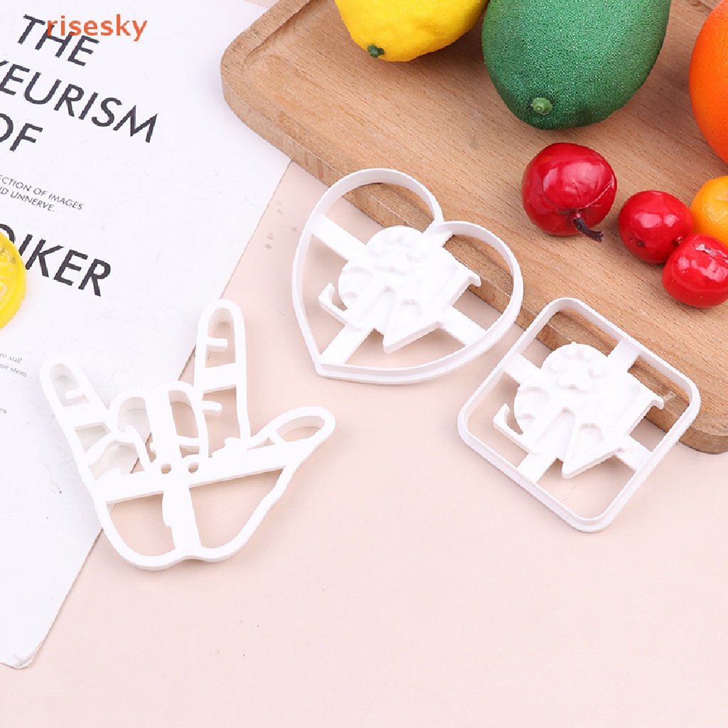 Khuôn Nhựa Trắng Cắt Tạo Hình Bàn Tay Tạo Hình Trái Tim Trang Trí Bánh Diy