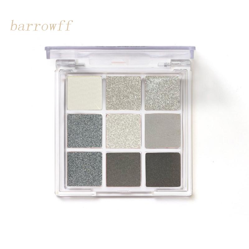 Bảng Phấn Mắt 9 Màu Lì / Nhũ Kháng Nước Tông Màu Khói / Màu Xám / Đen