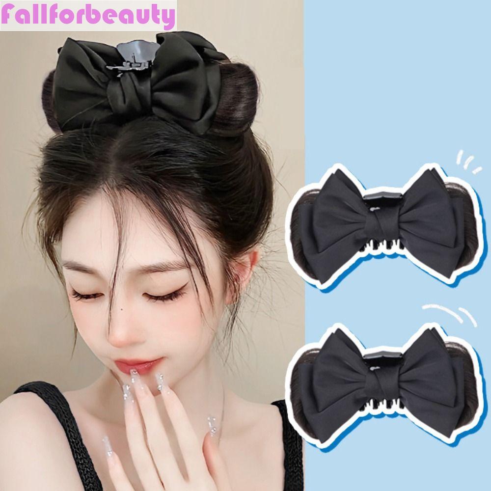 Tóc Giả Có Kẹp Kiểu Nơ Dáng Thẳng Tự Nhiên Chất Lượng Cao Cho Nữ