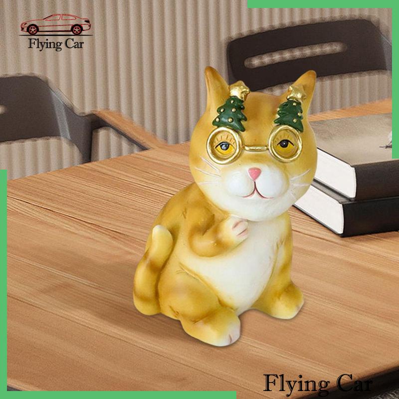 [Lzdjfmy2] Tượng Mèo Sưu Tầm Trang Trí Sân Vườn / Kệ Sách / Kệ Tủ