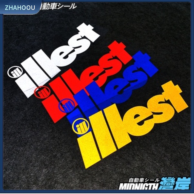 ☃Nhà Cửa☃ Sticker &quot;&quot; illest &quot;Dán Kính Chắn Gió&quot; CLIO, JDM EURO STANCE SAXO