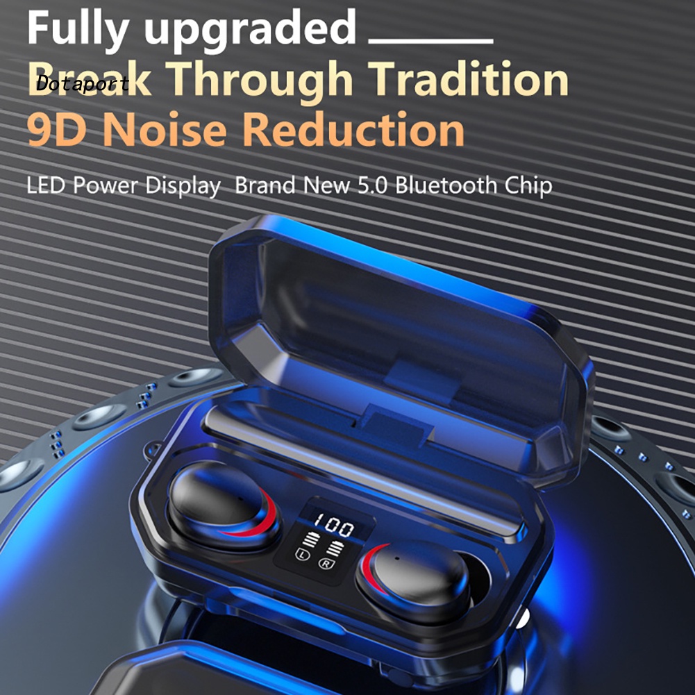 Tai Nghe Bluetooth 5.1 TWS M15 Màn Hình LED Kèm Hộp Sạc Chống Nước