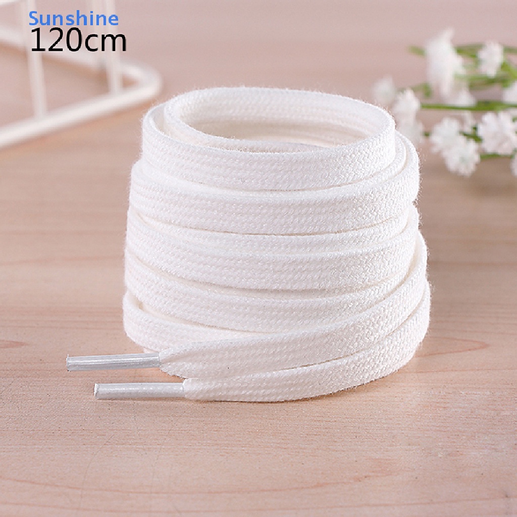 Sun 1Pair 100CM/120CM/140CM/160CM Cotton Thick Flat Shoelace Sports Casual Shoe Lace VN