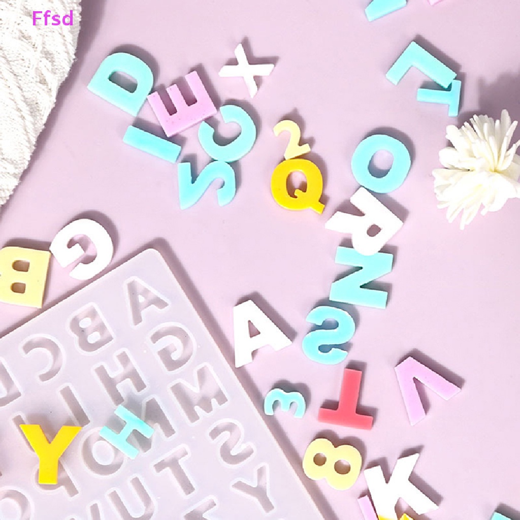 {Ffsd} Khuôn Silicon Làm Móc Khóa / Trang Sức Hình Chữ Cái A Đến Z DIY