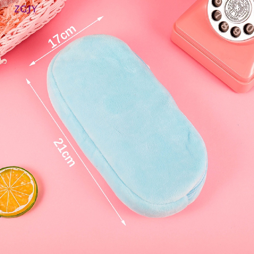 Túi Đựng Bút Bằng Lông Nhung Chất Lượng Cao Có Khóa Kéo Họa Tiết Kỳ Lân Dễ Thương ZGJY Mới