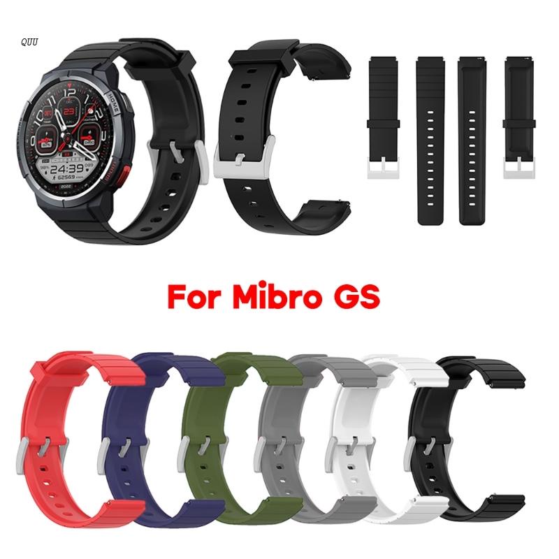 Vòng Đeo Tay Thông Minh Bằng Silicone Chống Nước Điều Chỉnh Được Cho Mibro GS