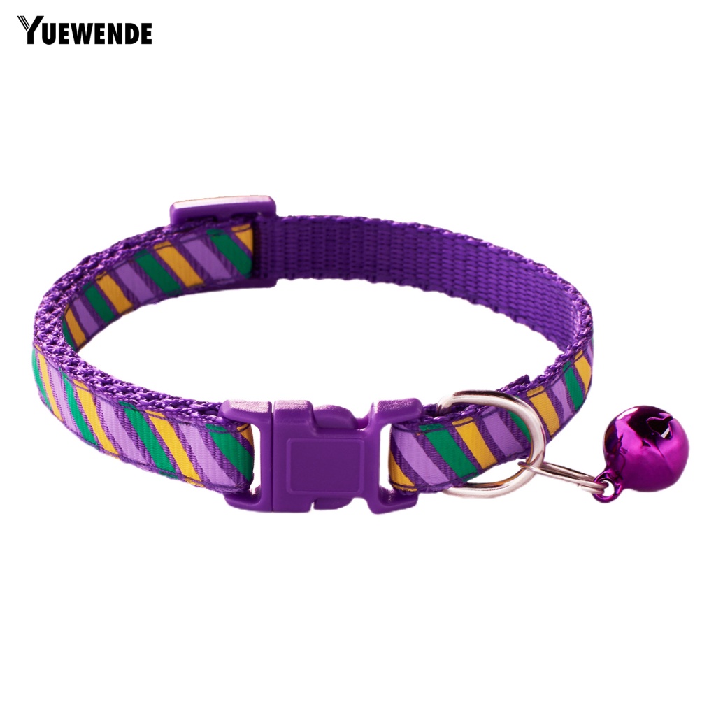 Vòng Cổ Tròn Họa Tiết Sọc Có Thể Điều Chỉnh Cho Thú Cưng