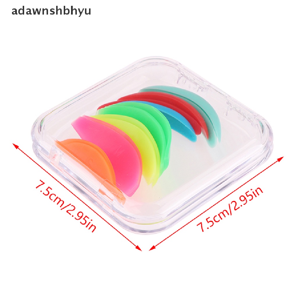 Bộ 7 Cặp Đệm Silicone Uốn Cong Lông Mi Có Thể Tái Sử Dụng