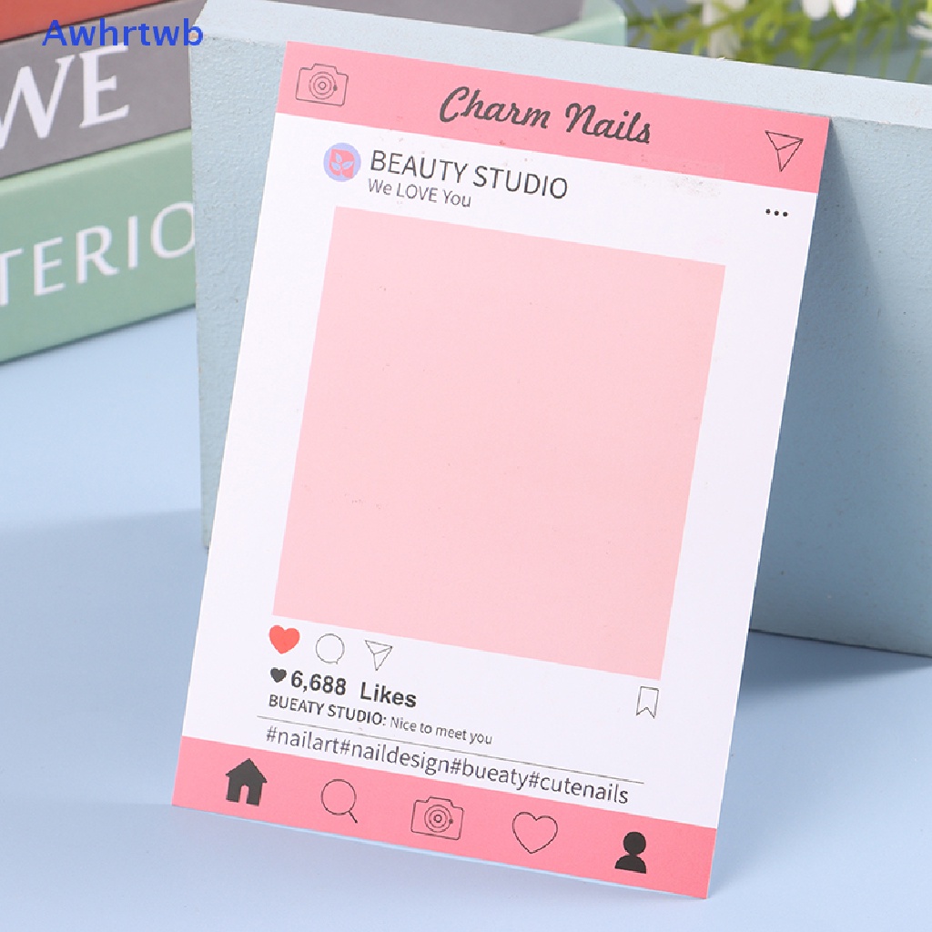 Set 10 Móng Tay Giả Trưng Bày Dạng Nhấn Tiện Dụng Mới