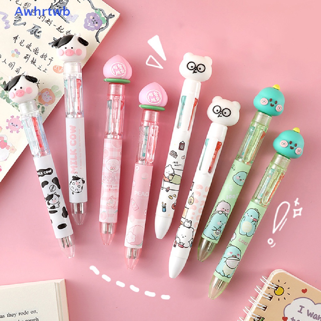 Bút Bi Hình Động Vật Hoạt Hình Đáng Yêu Với 4 Màu Tùy Chọn Mới