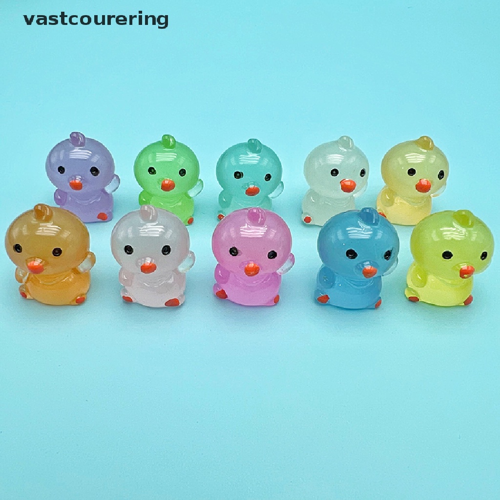 2 Tượng Gà Con Phát Sáng Dễ Thương Dùng Trang Trí