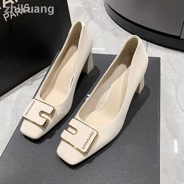 Giày Cao Gót Da Mềm Thoải Mái Thời Trang Pháp 2023 Cho Nữ