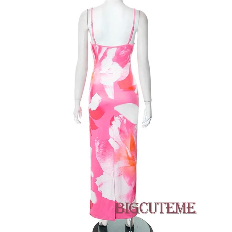 Đầm Dài Hai Dây In Hoa Thời Trang Nữ Tính