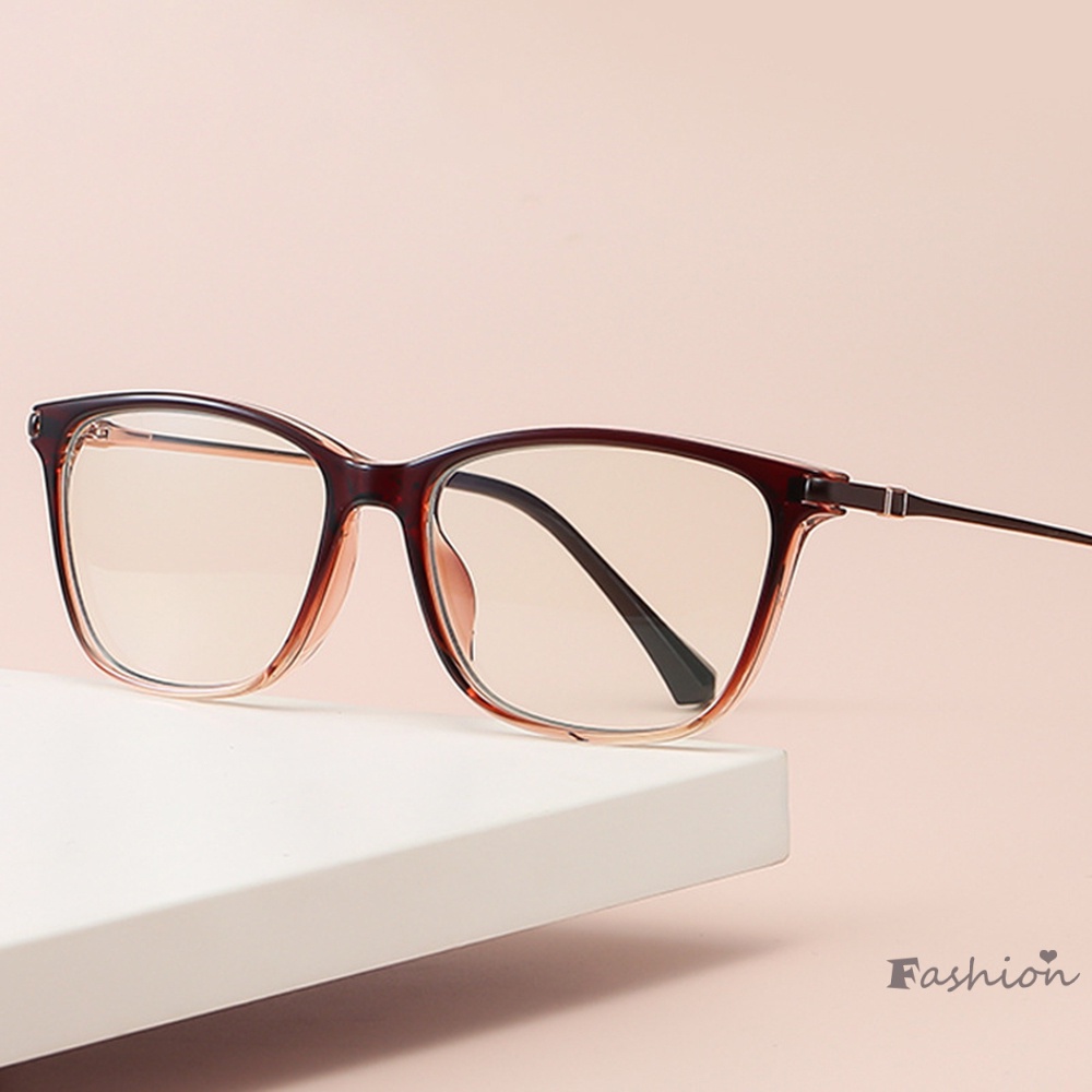 Mắt Kính Chống Ánh Sáng Xanh Mỏng Nhẹ Che Phủ Toàn Diện Gọng Kim Loại Đa Năng Cho Nữ