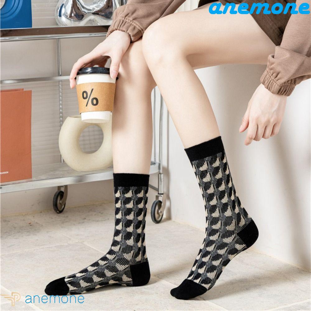 Anemone Đôi Vớ Dày Thoáng Khí Họa Tiết Cây Và Thỏ Hoạt Hình Dễ Thương