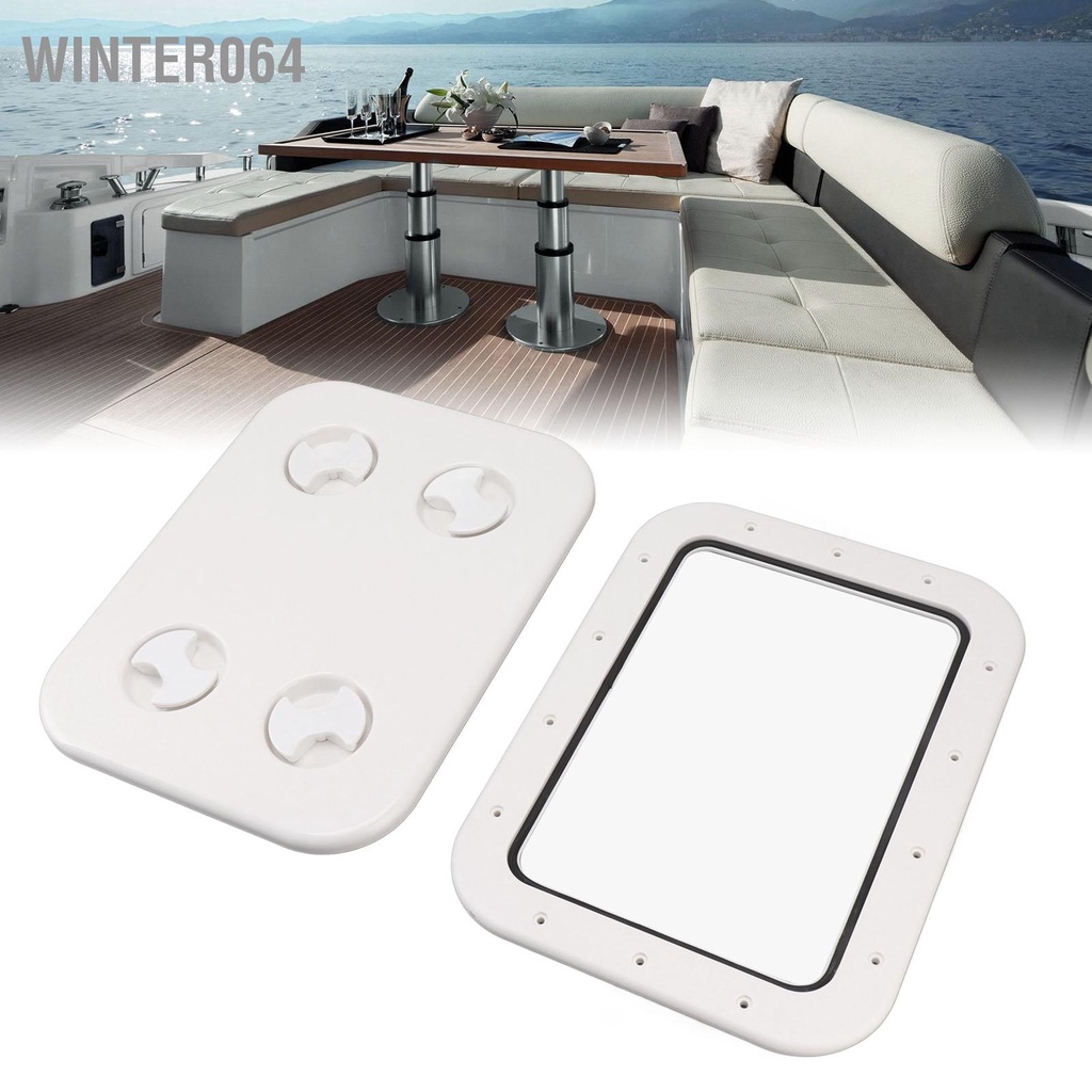 Winter064 Boat Hatch Square Deck Access with Lid 4 Công tắc quay Niêm phong mạnh 357x247mm Kích thước cắt ra để thông gió Kiểm tra hàng hải