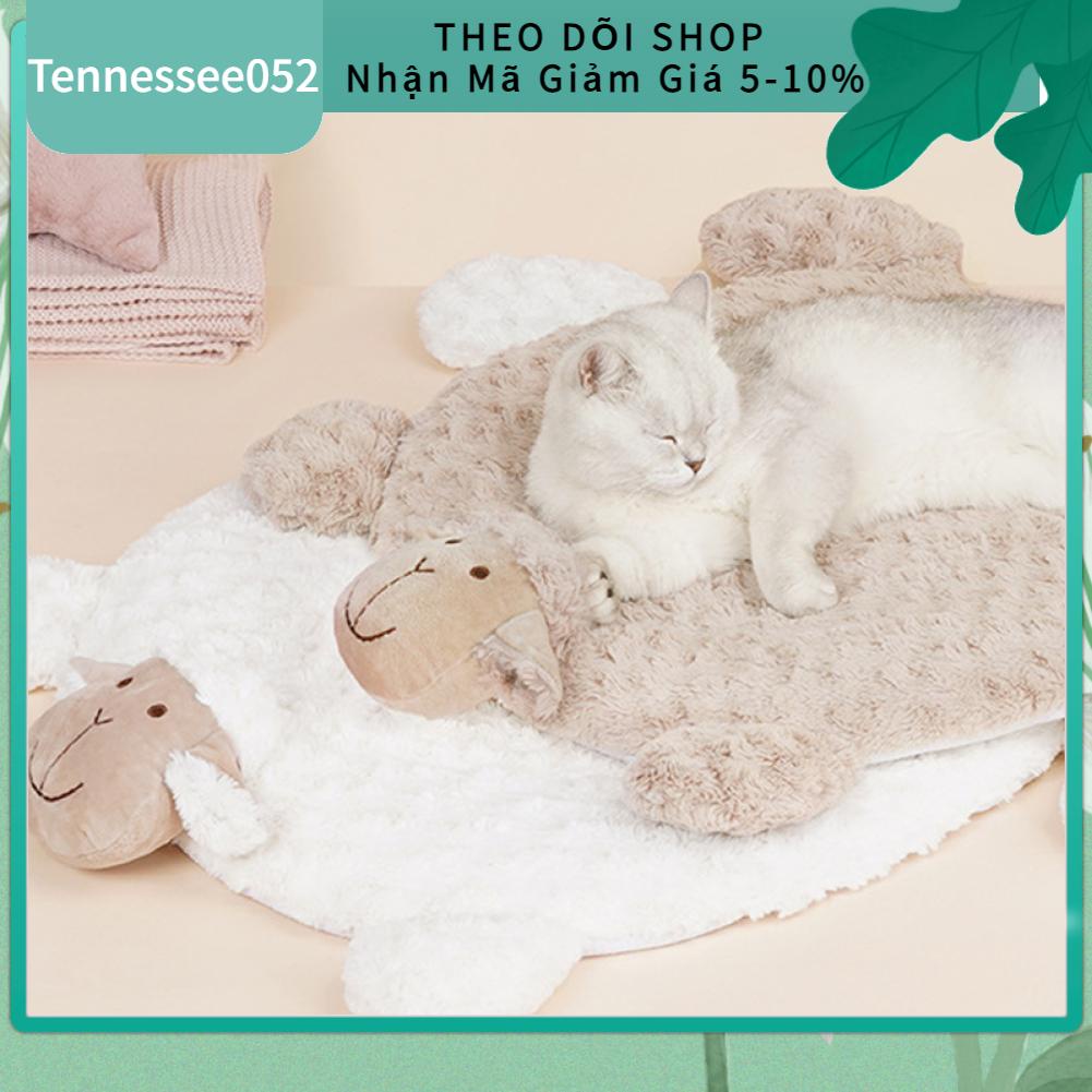 Tennessee052 Thảm Ngủ Cho Thú Cưng Co Giãn Mềm Mại Thân Thiện Với Da Chống Trơn Trượt Hình Cừu Đệm Giường Chó Con