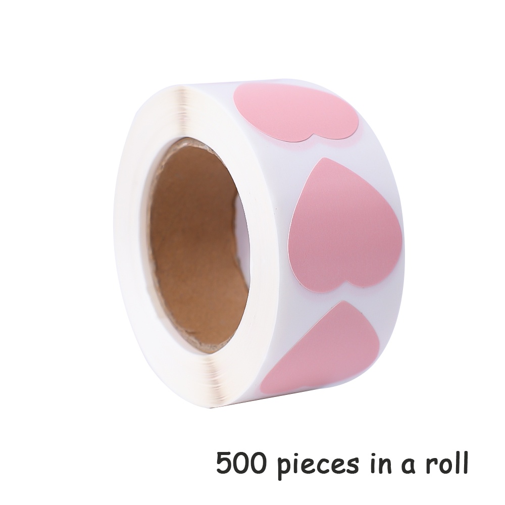 Bộ 500 Miếng Dán Màu Hồng Dễ Thương Đa Năng Chống Thấm Nước Dùng Trang Trí Sổ Tay