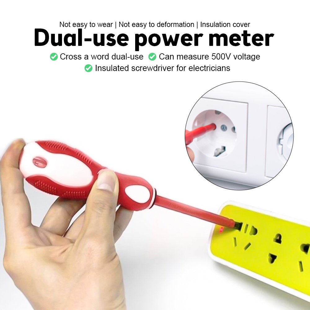 Bút Thử Điện 50V-500V 2 Trong 1 Chuyên Nghiệp