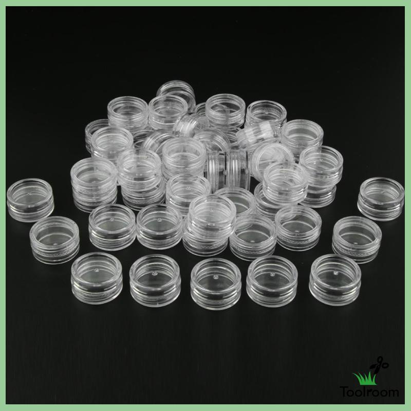 Set 50 Hộp Rỗng Nhỏ Đựng Mẫu Thử Mỹ Phẩm Có Nắp Đậy - 2g