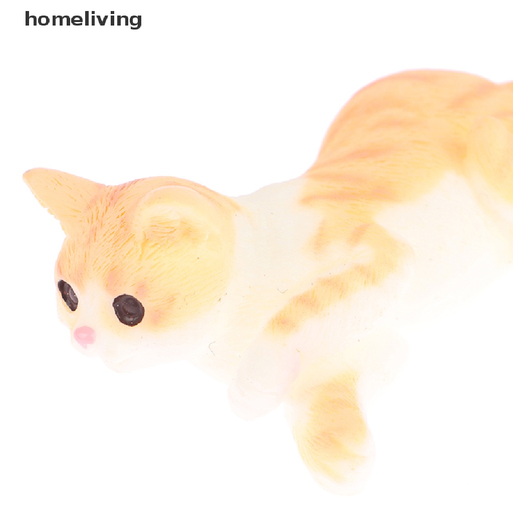 Đồ trang trí Chú Mèo Mini Bằng Nhựa Resin Dễ Thương Trang Trí Nhà Búp Bê