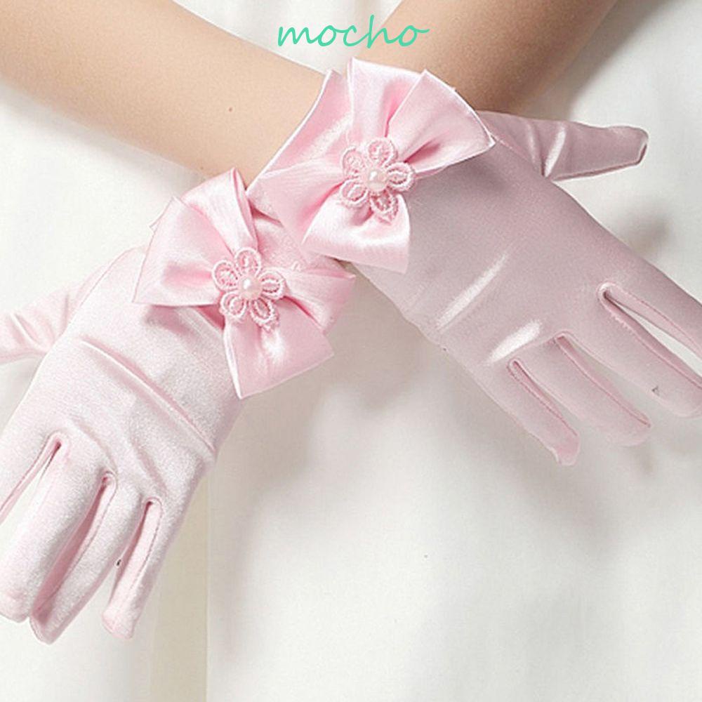 1 Cặp Găng Tay Thắt Nơ Họa Tiết Hoa Chất Lượng Cao Cho Nữ