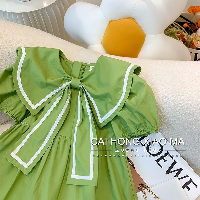 Đầm Công Chúa Mùa Hè Phong Cách Preppy Mẫu Mới 2023 Cho Bé Gái 5-6 - 7-8 - 9-10 - 12-13 - 14 Tuổi
