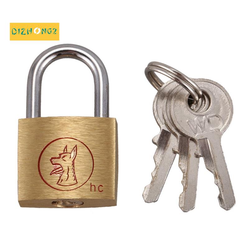 Ổ Khóa Cửa An Ninh Cỡ Nhỏ 20mm Bằng Đồng Thau Kèm 3 Chìa Khóa