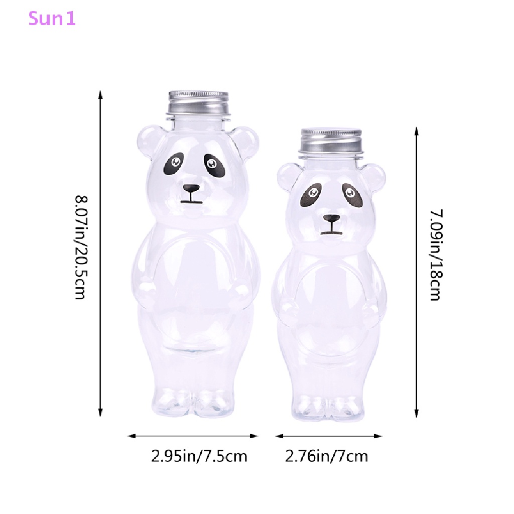 1 Chai Nhựa Dày Trong Suốt Hình Gấu Trúc Dung Tích 350 500ml