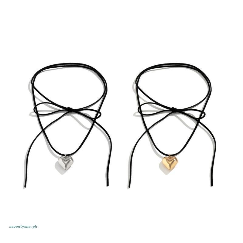 Vòng Cổ Choker Dây Nhung Mặt Trái Tim Đơn Giản Thời Trang