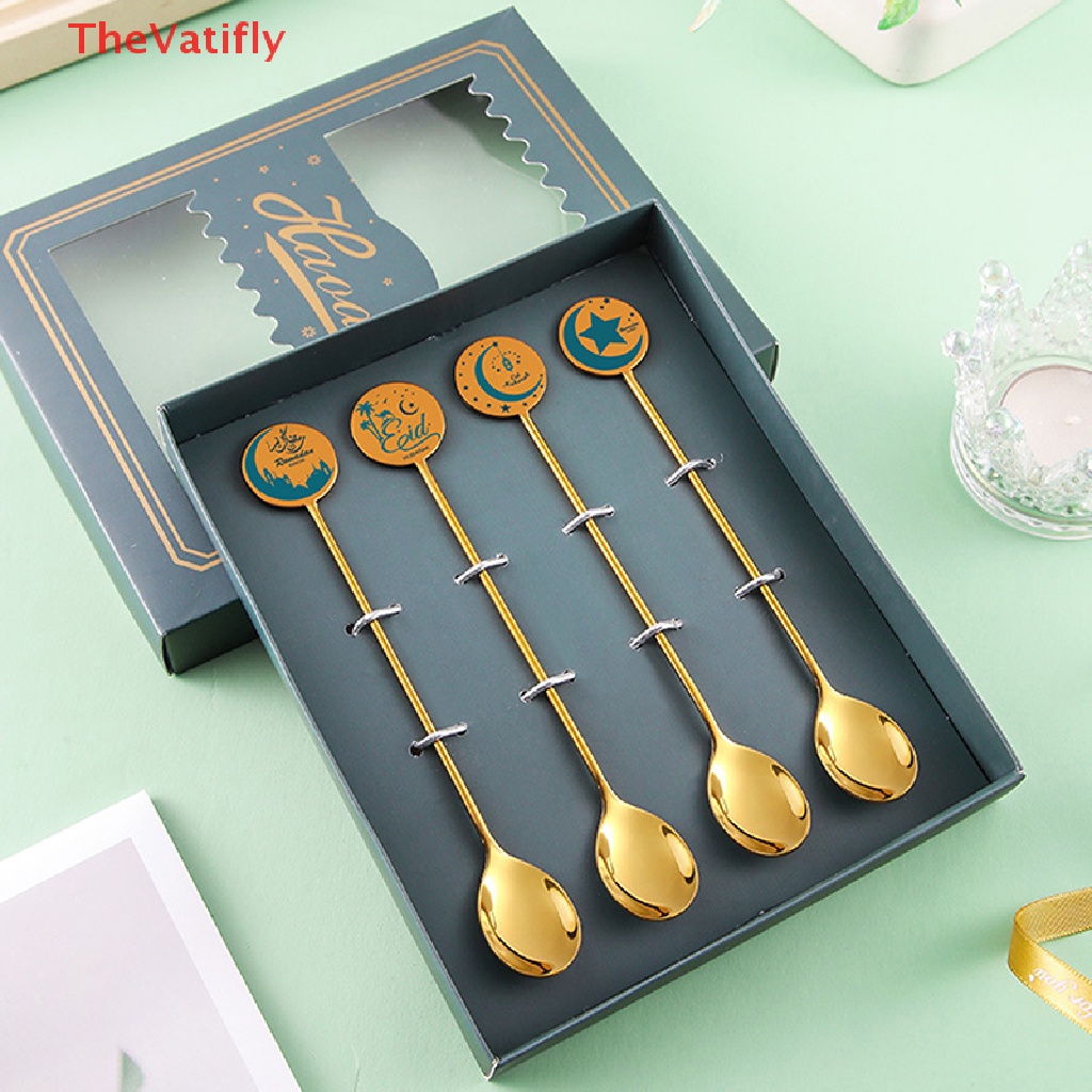 Bộ Muỗng Nĩa Bằng Thép Không Gỉ Mặt Trăng Và Ngôi Sao Phong Cách Hồi Giáo Mới