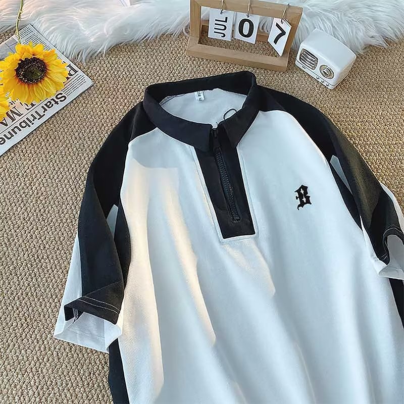 Áo Nỉ Nam Dài Tay Cổ Bẻ Thời Trang Hàn