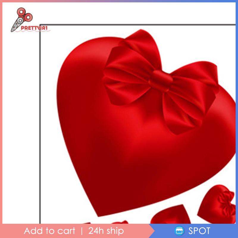 [Prettyia1] Set 8 Sticker Dán Cửa Sổ Ngày Valentine 'S Day Có Thể Tháo Gỡ Trang Trí