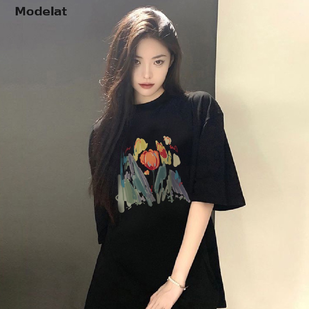 Áo Thun T-Shirt Tay Ngắn Cổ Tròn In Hình Mỹ Cổ Điển Dành Cho Nữ