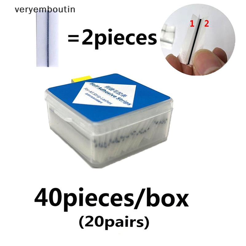 Hộp 40 Cuộn Băng Keo Dán Mi Giả Tự Dính Có Thể Tái Sử Dụng