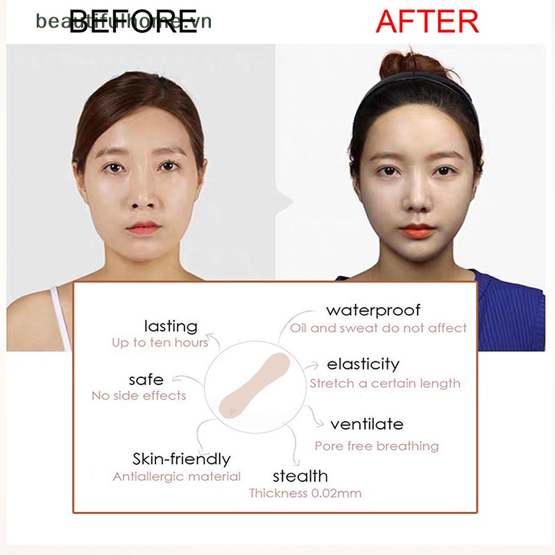 Bộ 40 Miếng Dán Nâng Cơ Mặt Chống Nếp Nhăn Tạo Khuôn Mặt Chữ V Tức Thì