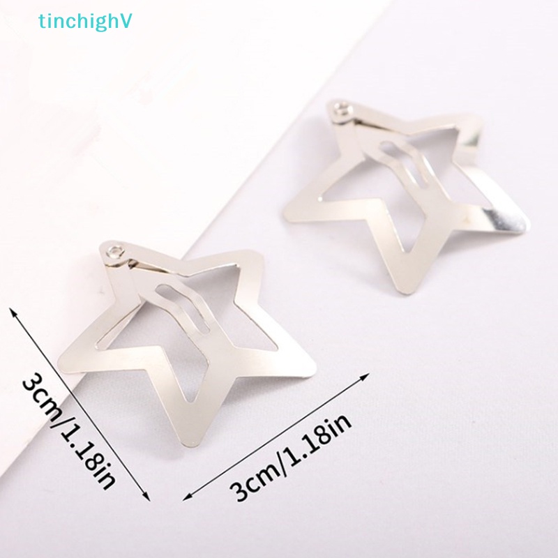 Kẹp Tóc Hình Ngôi Sao Năm Cánh Bằng Kim Loại Ngọt Ngào Cho Nữ