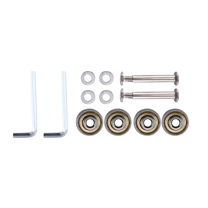 Bánh xe thay thế vali hành lý 55Mm X 18Mm ; Bánh xe đẩy xoay PU Bộ dụng cụ sửa chữa vòng bi thép Carbon Màu đen