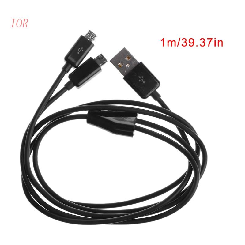 Dây Cáp Sạc Truyền Dữ Liệu IOR USB 2.0 A Male Plug Sang Dual Micro USB Male Y Cho Tai Nghe Bluetooth-compatible